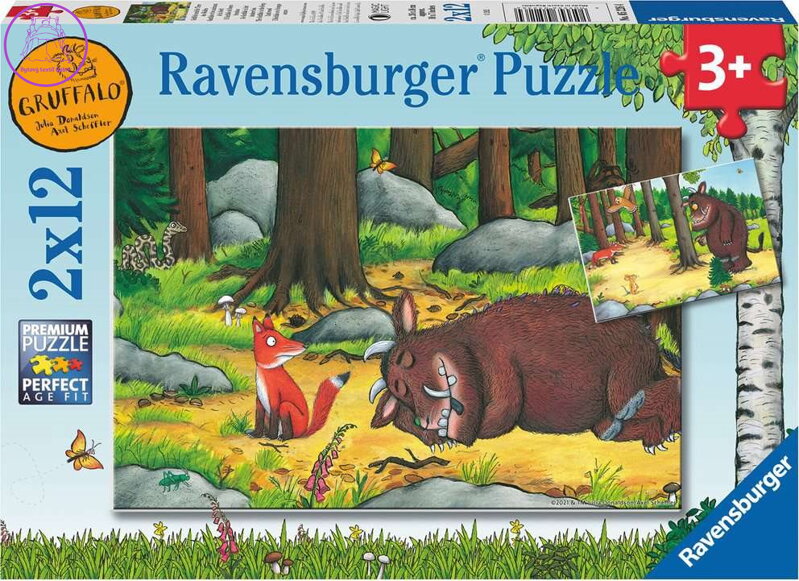 RAVENSBURGER Puzzle Gruffalo a zvířata v lese 2x12 dílků RAVENSBURGER Puzzle Gruffalo a zvířata v lese 2x12 dílků
