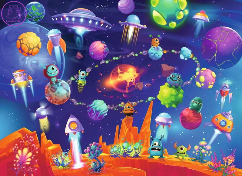RAVENSBURGER Puzzle Mimozemšťani XL 60 dílků RAVENSBURGER Puzzle Mimozemšťani XL 60 dílků