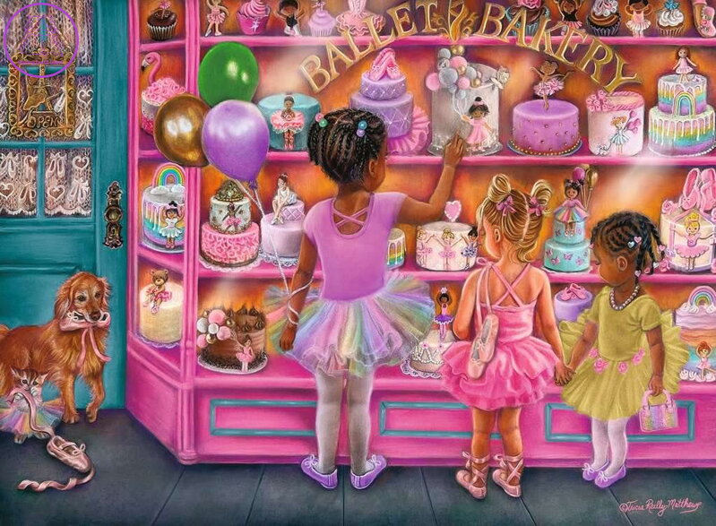 RAVENSBURGER Puzzle Cukrárna pro baletky XXL 100 dílků RAVENSBURGER Puzzle Cukrárna pro baletky XXL 100 dílků
