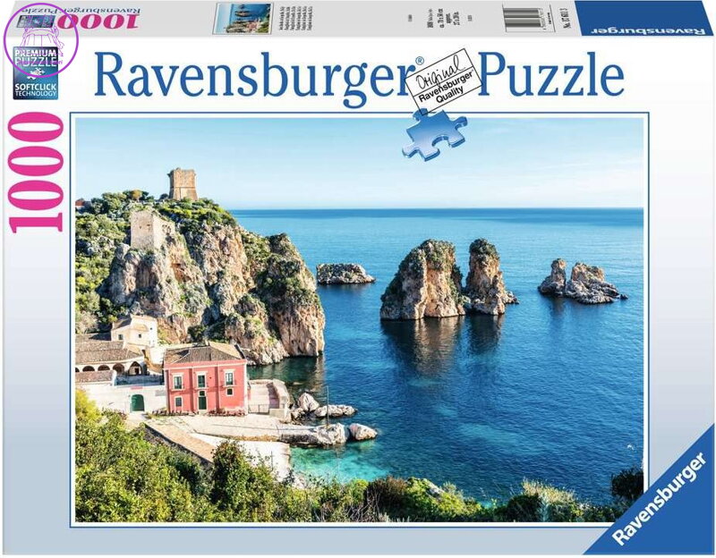RAVENSBURGER Puzzle Faraglioni di Scopello 1000 dílků RAVENSBURGER Puzzle Faraglioni di Scopello 1000 dílků
