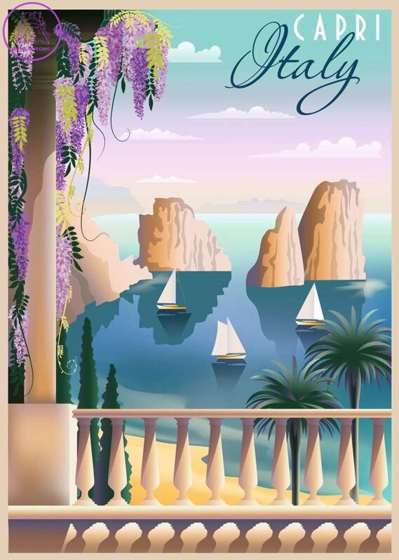 RAVENSBURGER Puzzle Pohlednice z Capri 1000 dílků RAVENSBURGER Puzzle Pohlednice z Capri 1000 dílků