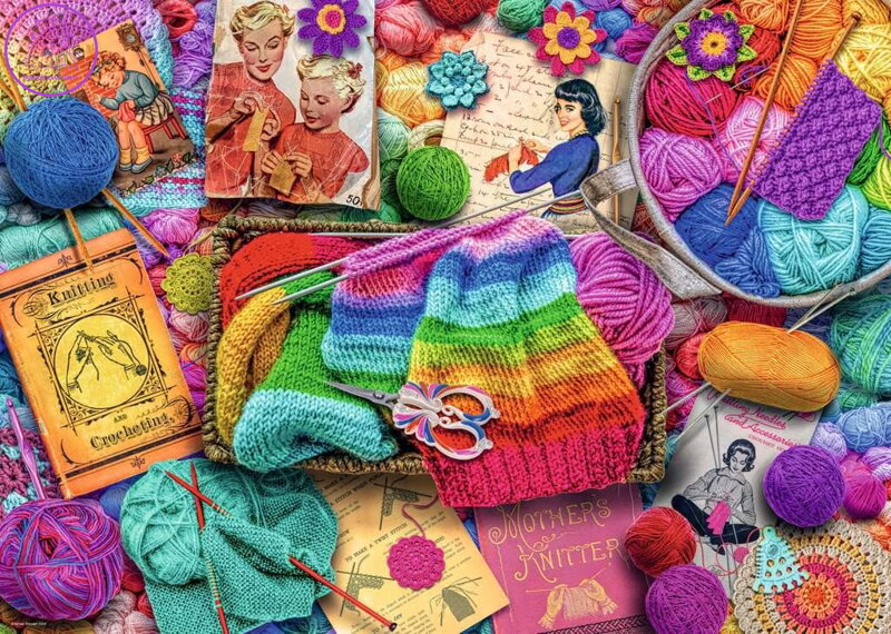 RAVENSBURGER Puzzle Pletení a háčkování 1000 dílků RAVENSBURGER Puzzle Pletení a háčkování 1000 dílků