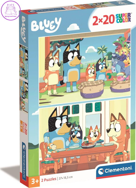 CLEMENTONI Puzzle Bluey 2x20 dílků CLEMENTONI Puzzle Bluey 2x20 dílků