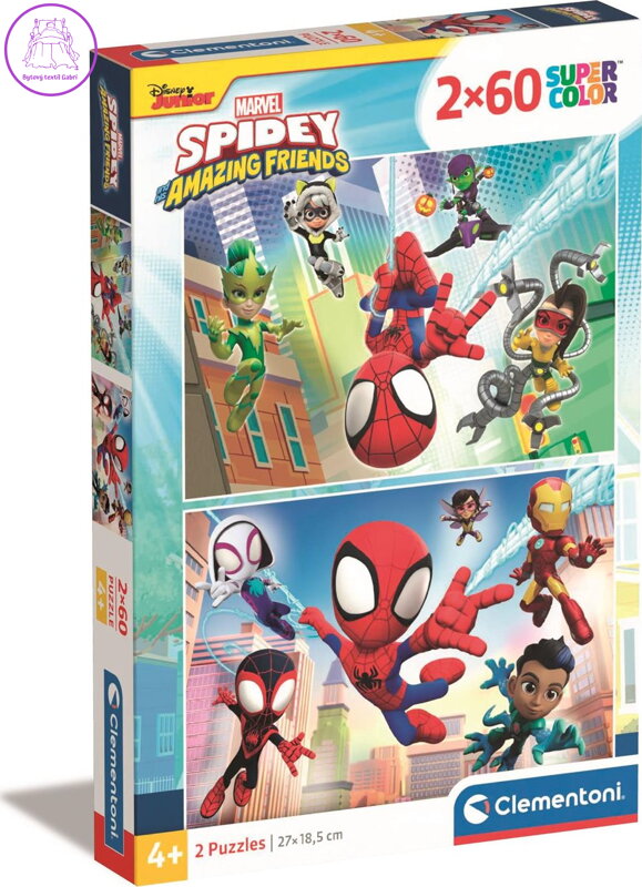 CLEMENTONI Puzzle Spidey a jeho úžasní přátelé 2x60 dílků