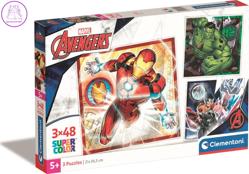 CLEMENTONI Puzzle Avengers 3x48 dílků CLEMENTONI Puzzle Avengers 3x48 dílků