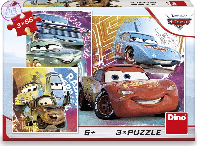 DINO Puzzle Cars: kamarádii 3x55 dílků DINO Puzzle Cars: kamarádii 3x55 dílků