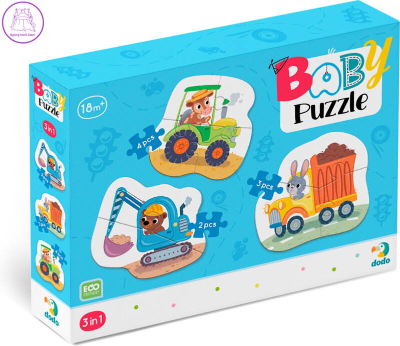 DODO Baby puzzle Doprava 3v1 (2,3,4 dílků)