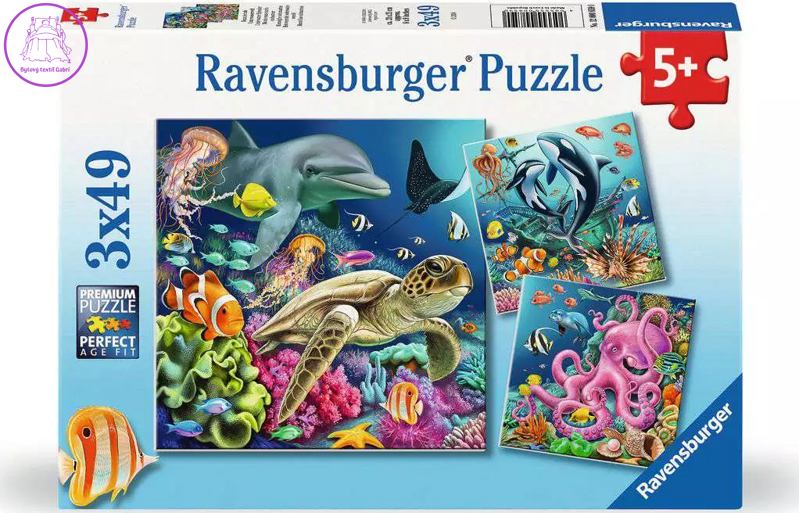 RAVENSBURGER Puzzle Život pod vodou 3x49 dílků RAVENSBURGER Puzzle Život pod vodou 3x49 dílků