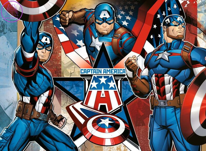 RAVENSBURGER Puzzle Marvel: Kapitán Amerika XXL 100 dílků RAVENSBURGER Puzzle Marvel: Kapitán Amerika XXL 100 dílků