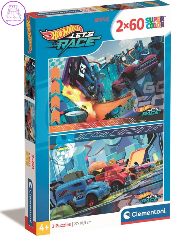 CLEMENTONI Puzzle Hot Wheels 2x60 dílků CLEMENTONI Puzzle Hot Wheels 2x60 dílků