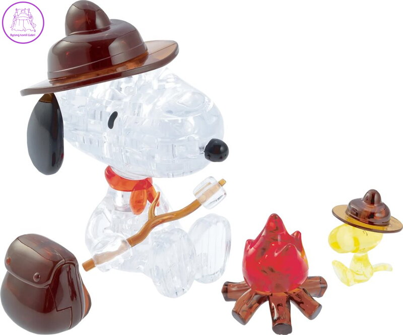 HCM KINZEL 3D Crystal puzzle Kempující Snoopy 43 dílků HCM KINZEL 3D Crystal puzzle Kempující Snoopy 43 dílků
