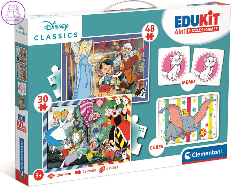 CLEMENTONI Soubor her Disney klasika 4v1 CLEMENTONI Soubor her Disney klasika 4v1