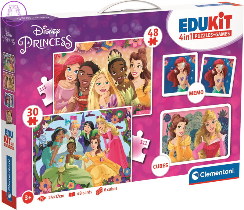 CLEMENTONI Soubor her Disney princezny 4v1 CLEMENTONI Soubor her Disney princezny 4v1