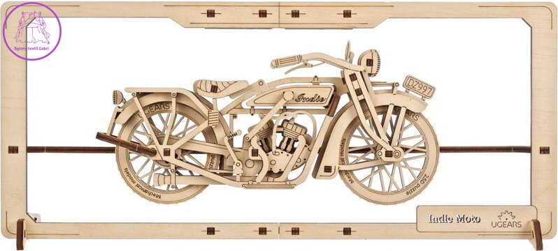 UGEARS 3D puzzle Indie Moto 2,5D 42 dílků