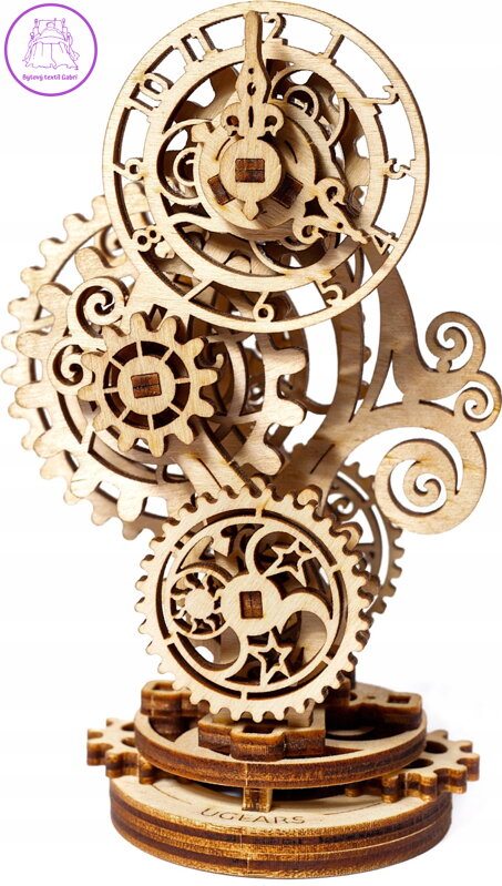 UGEARS 3D puzzle Steampunkové hodiny 2.0, 40 dílků