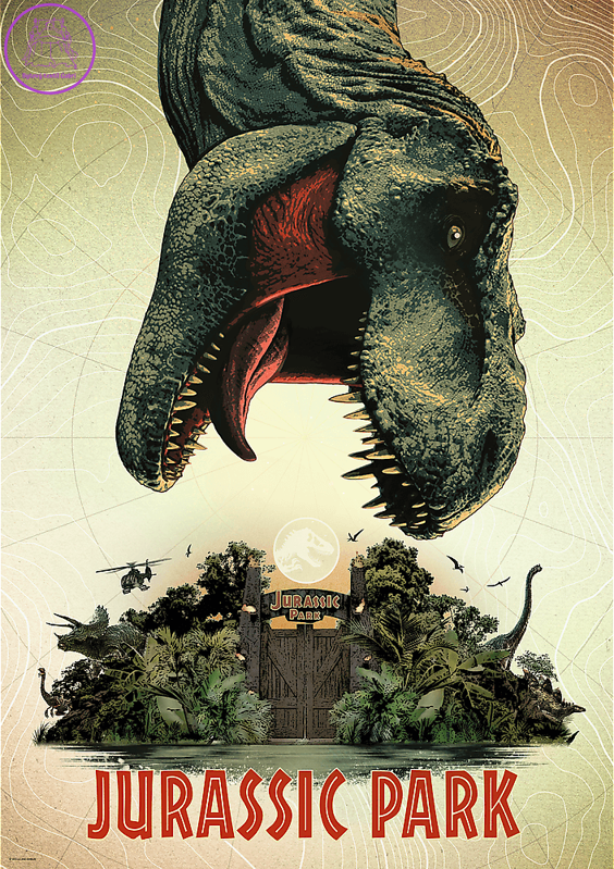 TREFL Puzzle Premium Plus Jurassic Park: Filmový plakát 1000 dílků