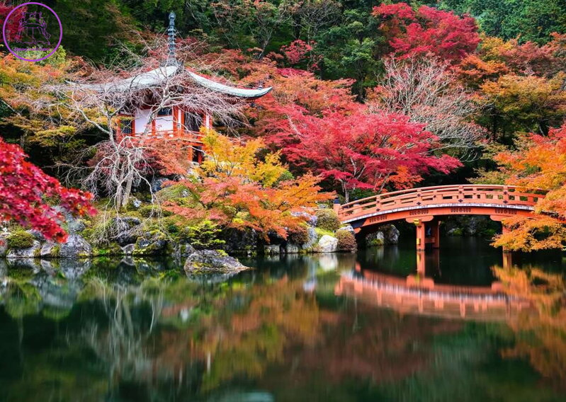 RAVENSBURGER Puzzle Kouzelné zahrady: Daigodži, Kjóto, Japonsko 1000 dílků