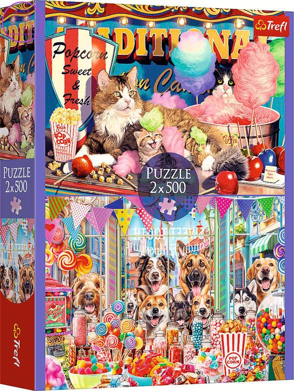 TREFL Puzzle Chlupatí přátelé 2x500 dílků TREFL Puzzle Chlupatí přátelé 2x500 dílků