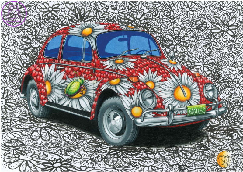 DINO Puzzle Malovaný VW Brouk 500 dílků DINO Puzzle Malovaný VW Brouk 500 dílků