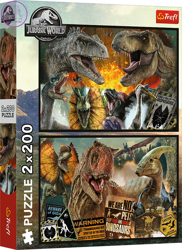 TREFL Puzzle Jurský svět 2x200 dílků TREFL Puzzle Jurský svět 2x200 dílků