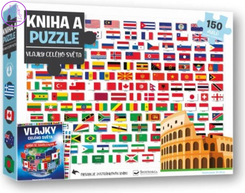 Svojtka & Co. Kniha a puzzle: Vlajky celého světa