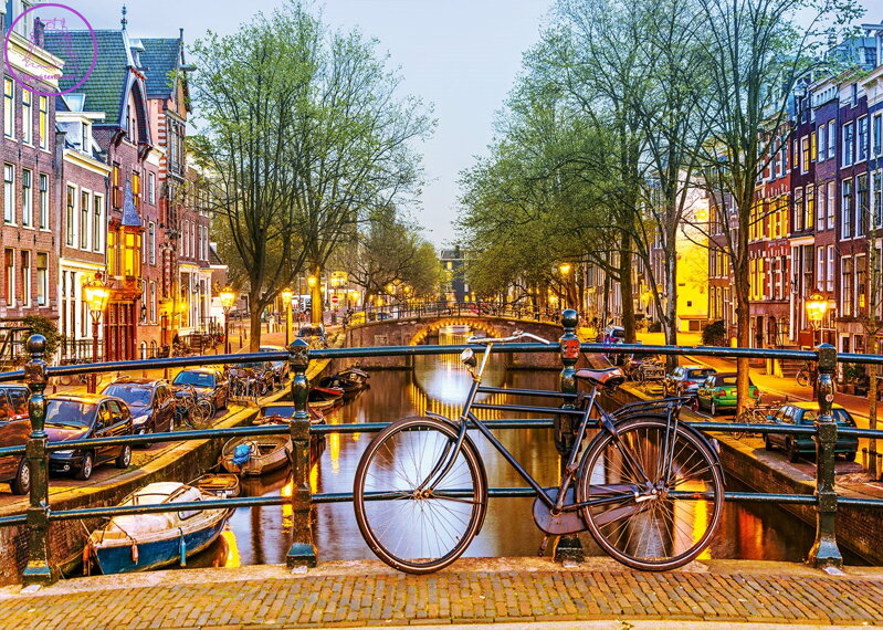 ALIPSON Puzzle Rozzářený Amsterdam 1000 dílků ALIPSON Puzzle Rozzářený Amsterdam 1000 dílků