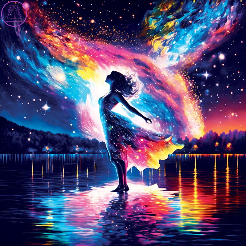 YAZZ Čtvercové puzzle Tanec u jezera 1023 dílků YAZZ Čtvercové puzzle Tanec u jezera 1023 dílků