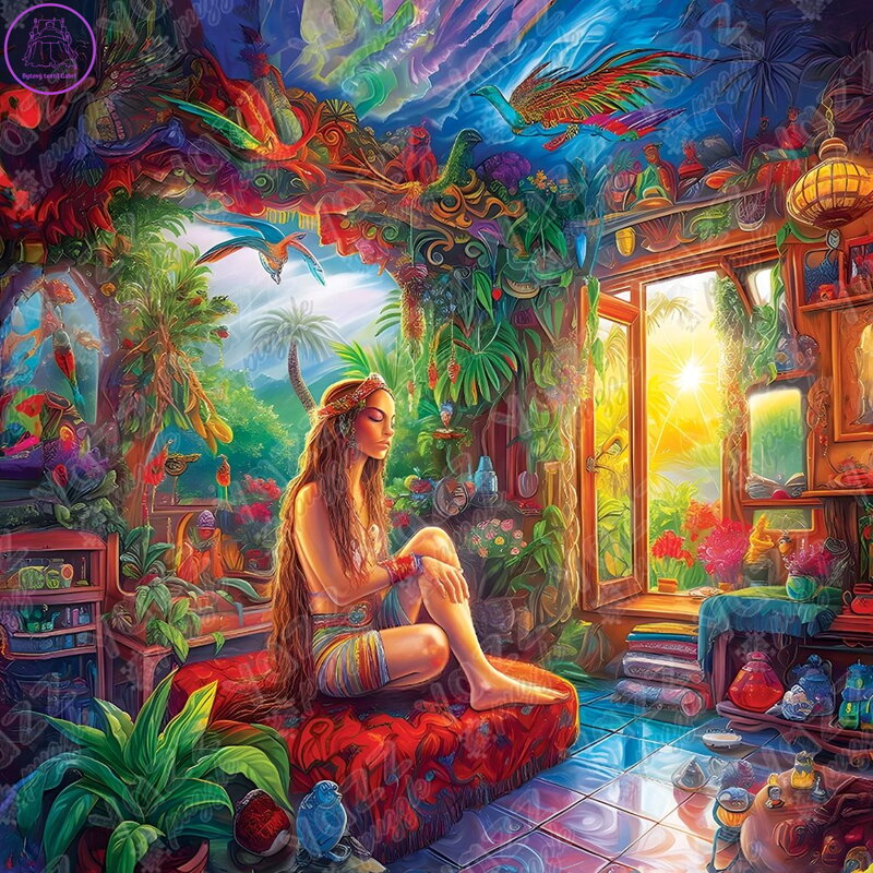 YAZZ Čtvercové puzzle Doma v nebi 1023 dílků YAZZ Čtvercové puzzle Doma v nebi 1023 dílků