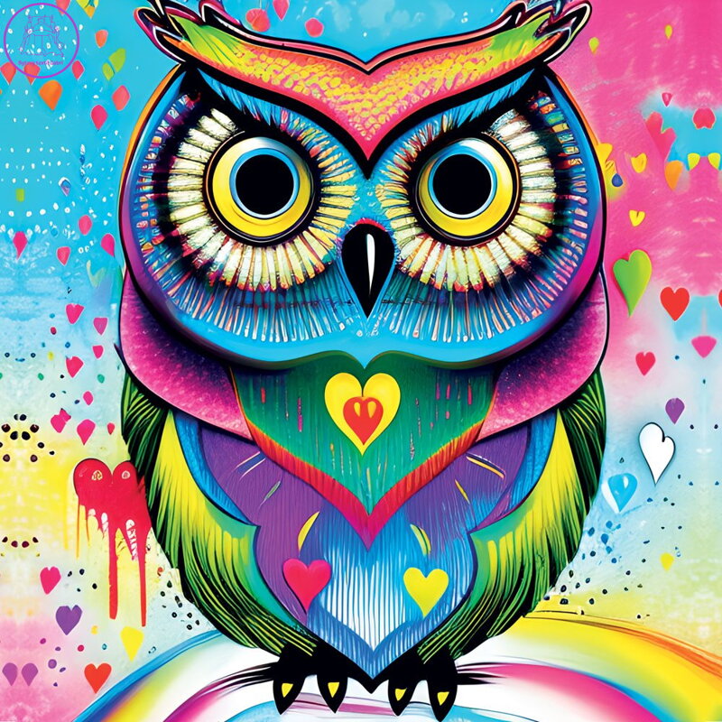 YAZZ Čtvercové puzzle Pop-artová sova 1023 dílků YAZZ Čtvercové puzzle Pop-artová sova 1023 dílků