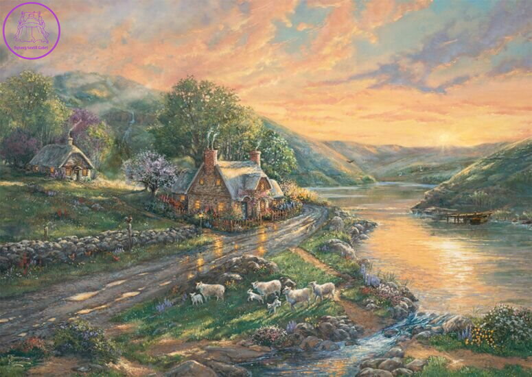 SCHMIDT Puzzle Svítání v Emerald Valley 1000 dílků SCHMIDT Puzzle Svítání v Emerald Valley 1000 dílků