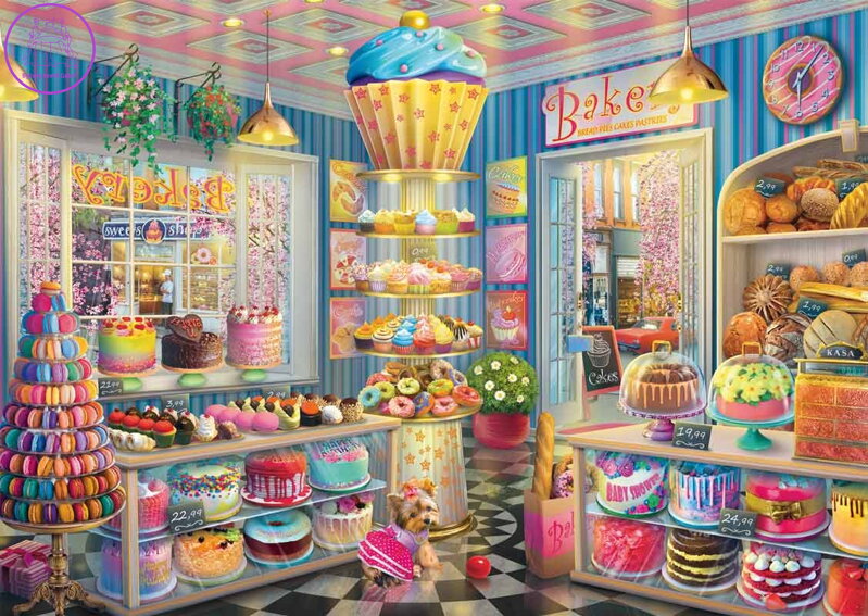 SCHMIDT Puzzle Pestrobarevná pekárna 1000 dílků SCHMIDT Puzzle Pestrobarevná pekárna 1000 dílků