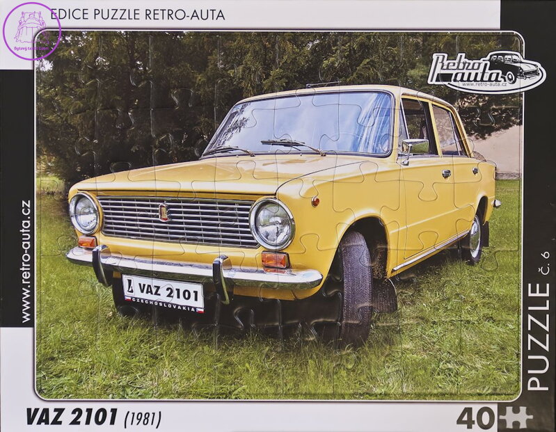 RETRO-AUTA Puzzle č.06 VAZ 2101 (1981) 40 dílků RETRO-AUTA Puzzle č.06 VAZ 2101 (1981) 40 dílků