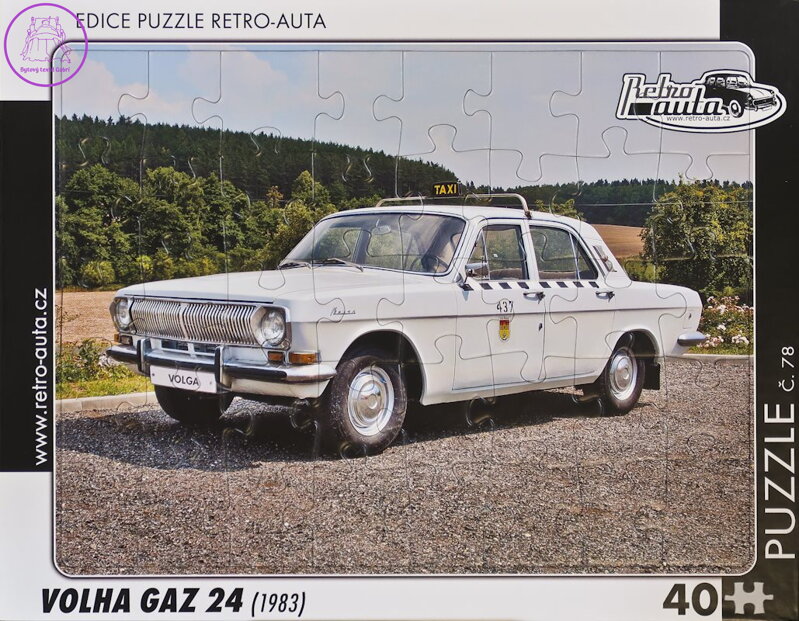 RETRO-AUTA Puzzle č.78 Volha GAZ 24 (1983) 40 dílků RETRO-AUTA Puzzle č.78 Volha GAZ 24 (1983) 40 dílků