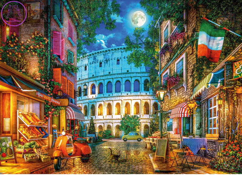 GIBSONS Puzzle Koloseum za svitu měsíce 1000 dílků