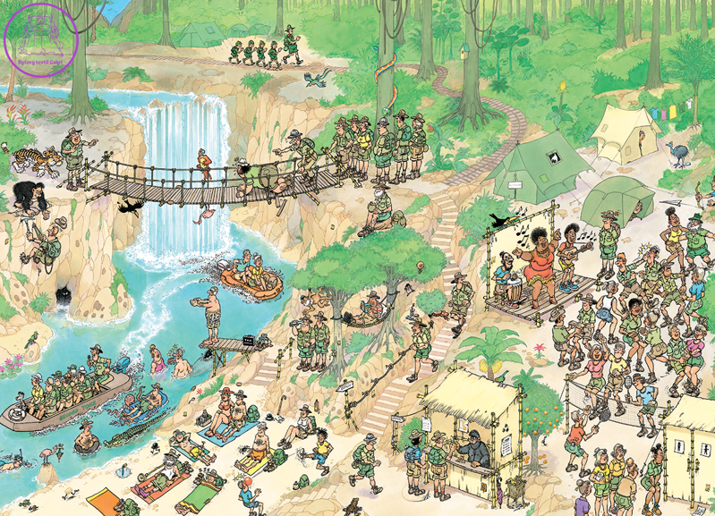 JUMBO Puzzle JvH Výlet do džungle 1000 dílků