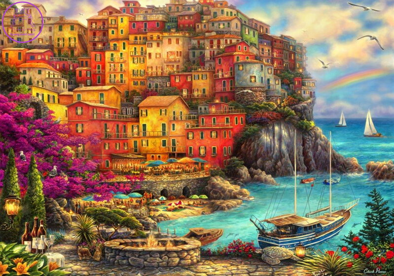 GRAFIKA Puzzle Krásný den v Cinque Terre 1000 dílků GRAFIKA Puzzle Krásný den v Cinque Terre 1000 dílků