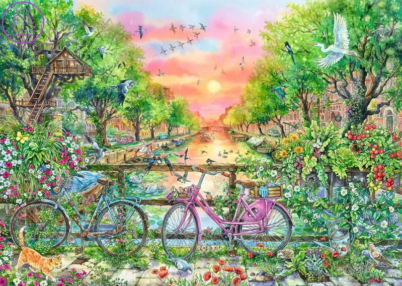 RAVENSBURGER Puzzle Kola v Amsterdamu 1000 dílků RAVENSBURGER Puzzle Kola v Amsterdamu 1000 dílků