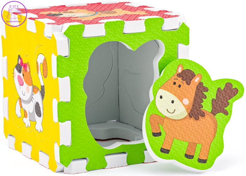 PLASTICA Pěnové puzzle se zvířátky 6ks
