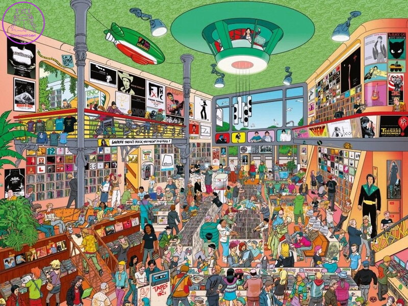 HEYE Puzzle Obchod s hudebninami 1500 dílků HEYE Puzzle Obchod s hudebninami 1500 dílků