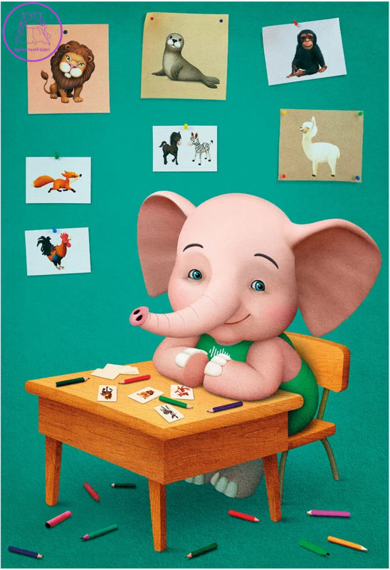 DINO Puzzle s pohádkou Sloník Mio  24 dílků