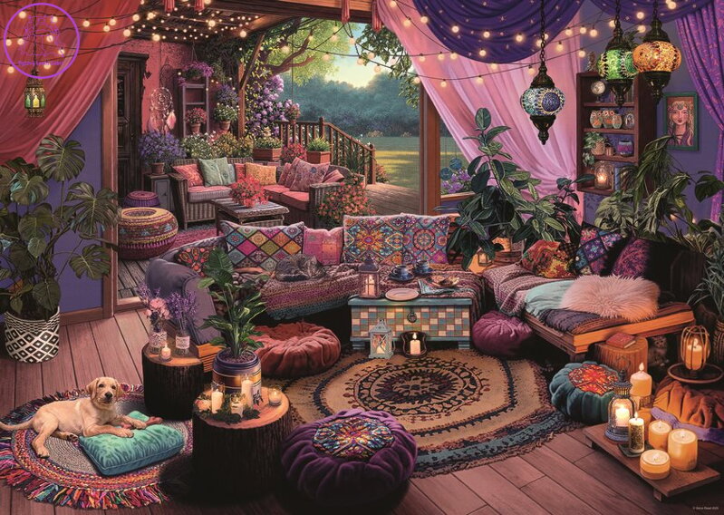 RAVENSBURGER Puzzle Mé útulné boho útočiště 1000 dílků RAVENSBURGER Puzzle Mé útulné boho útočiště 1000 dílků