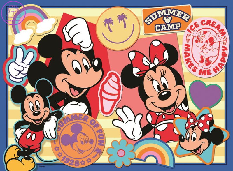 RAVENSBURGER Puzzle Mickey a Minnie na výletě XXL 200 dílků RAVENSBURGER Puzzle Mickey a Minnie na výletě XXL 200 dílků