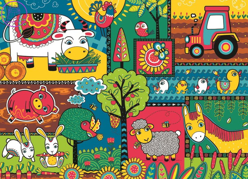 RAVENSBURGER Puzzle Den na farmě 60 dílků RAVENSBURGER Puzzle Den na farmě 60 dílků