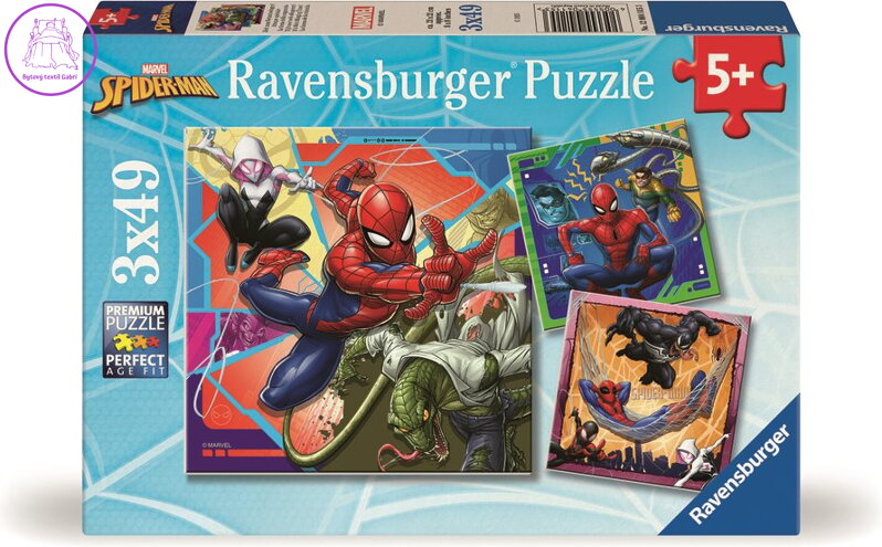 RAVENSBURGER Puzzle Marvel: Spider-Man 3x49 dílků