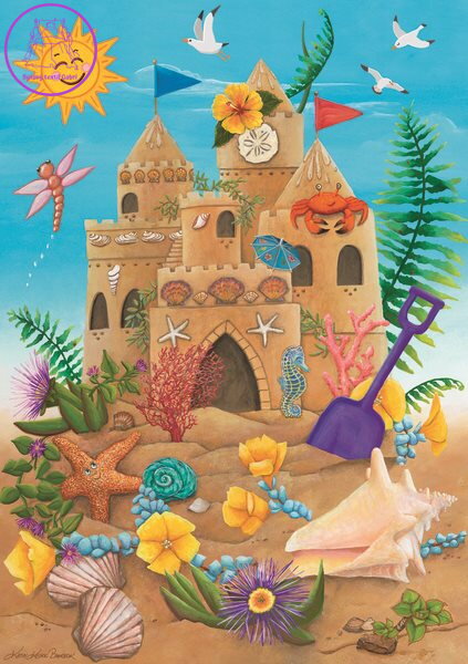 RAVENSBURGER Puzzle Písečný hrad pod slunečnými paprsky 35 dílků RAVENSBURGER Puzzle Písečný hrad pod slunečnými paprsky 35 dílků