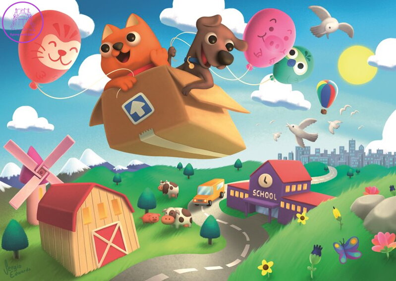 RAVENSBURGER Puzzle Letíme! 35 dílků RAVENSBURGER Puzzle Letíme! 35 dílků