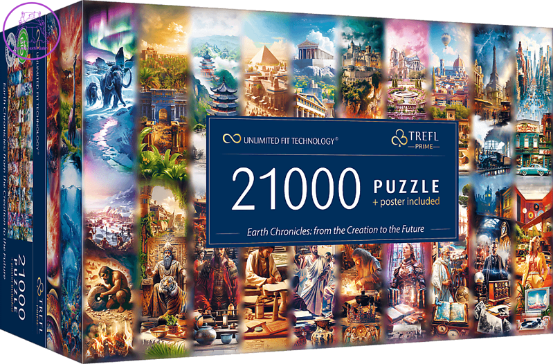 TREFL Puzzle UFT Kronika Země: Od stvoření k budoucnosti 21000 dílků