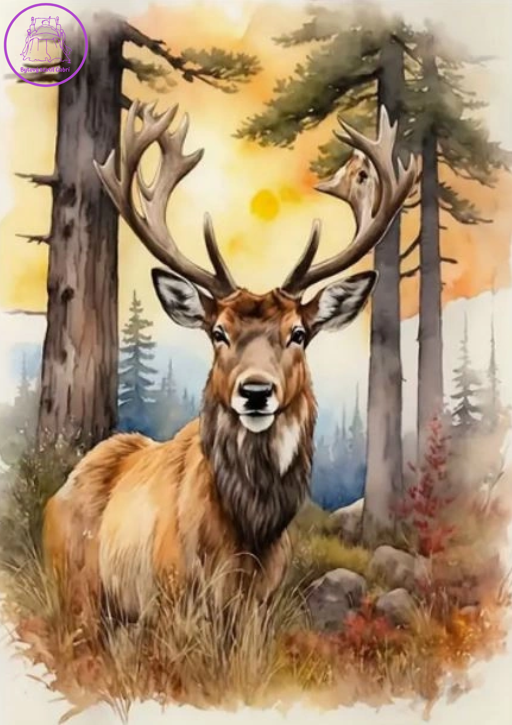 NORIMPEX Diamantové malování Jelen 30x40cm