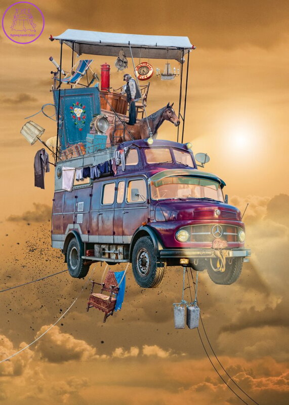 HEYE Puzzle Mobilní dům 1000 dílků HEYE Puzzle Mobilní dům 1000 dílků
