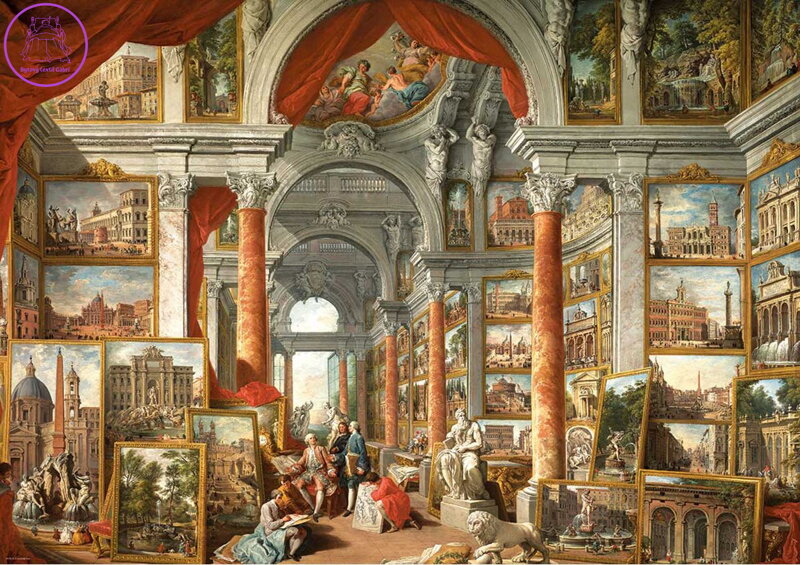 EUROGRAPHICS Puzzle Galerie s pohledy na moderní Řím 1000 dílků